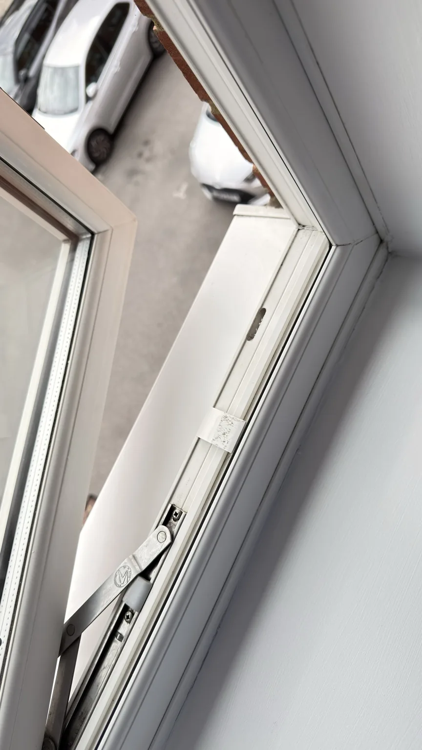 Window frame after RASO cleaning
