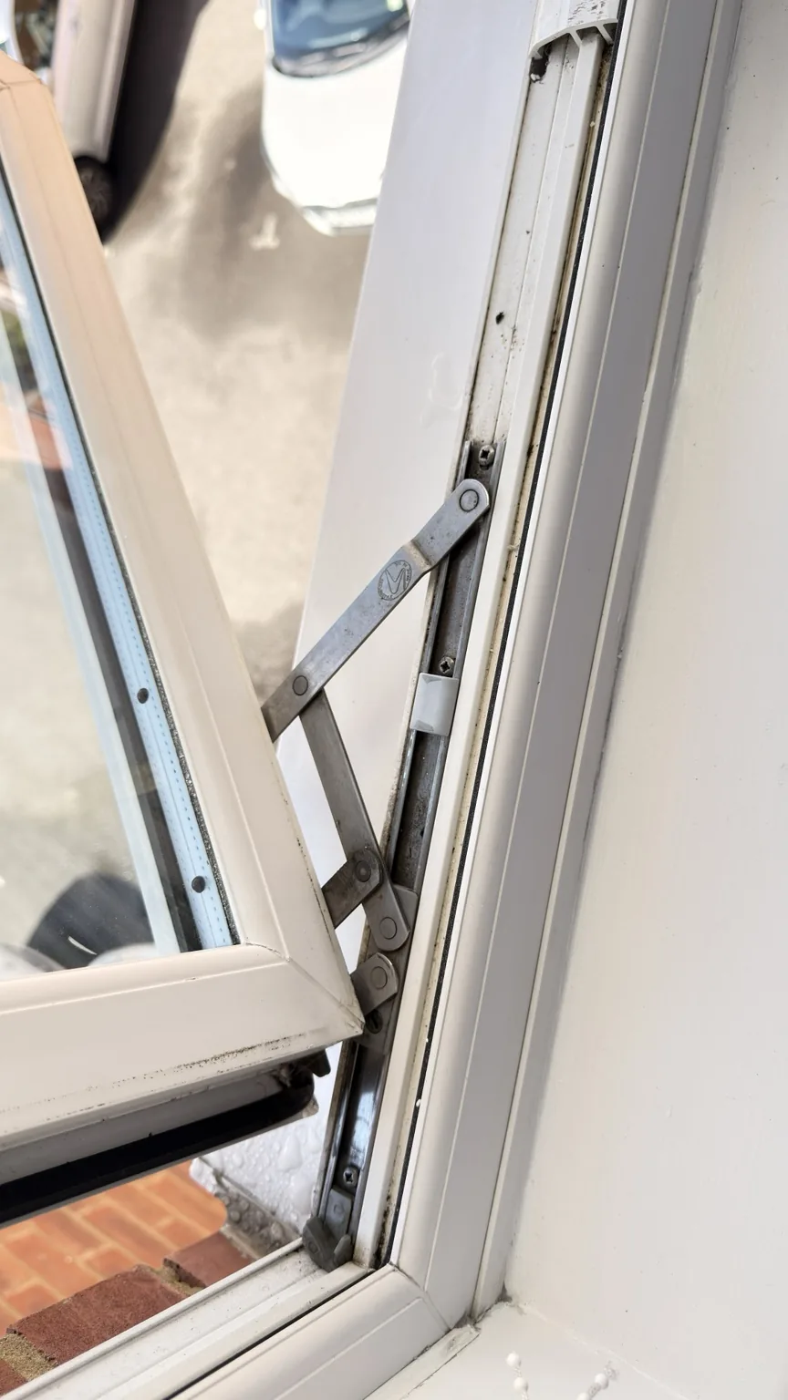 Window frame before RASO cleaning